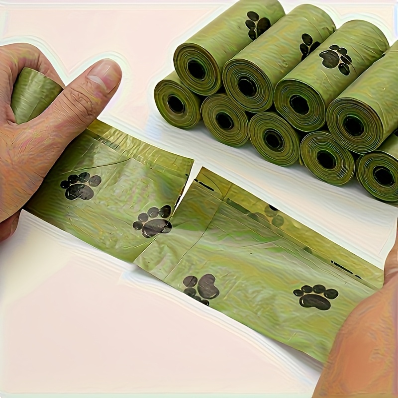 15 Rolls/300pcs Durable Pet Poop Bags with Claw Print Design | Thick, Leak-Proof, Suitable for Pet Cleaning and Outdoor Use