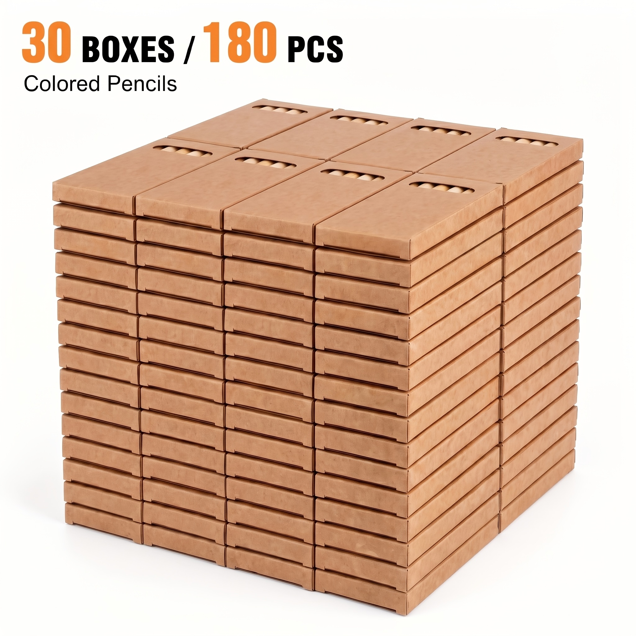 TEMU /180pcs Mini Natural Wood Colored Pencil Portable Set, Paper Box Pre- Short Colored Pencils, Portable Sketching Drawing Journal Stationery For