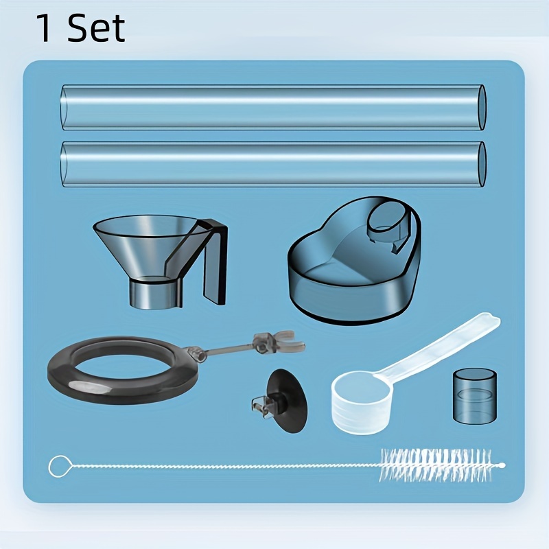 Image of 1pc, Shrimp Feeding Dish, Aquarium Fish Feeder Tube Kit Clear Durable Fish Shrimp Feeding Tube With Feeding Ring, Cleaning Brush For Fish Tank