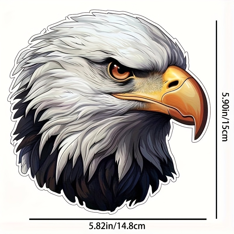Bald Eagle Car Sticker, Suitable For Laptop, Water Bottle, Truck, Phone, Macbook, Motorcycle, Van, Suv, Vehicle Decoration, Window, Wall, Mug, Fishing Boat, Skateboard Sticker And Car Accessory