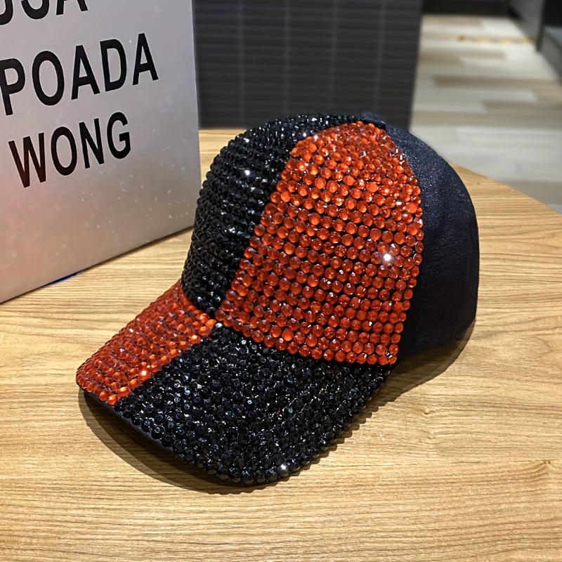 1pc polyester embellished baseball cap adjustable - Temu display picture 1