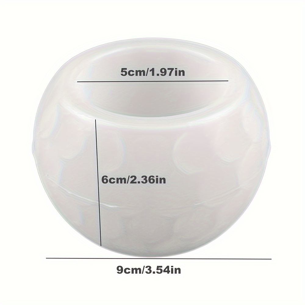 Image of Silicone Clay Mold For Round Embossed Concrete Pots For Succulents, Polka Dot Candle Jars, Plaster , Resin Molds, And Storage Boxes