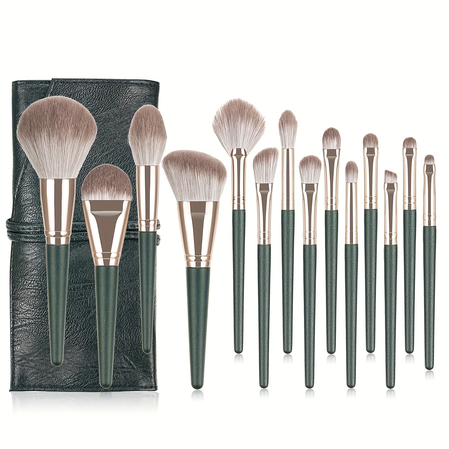 

Makeup Brushes 14pcs Set Foundation Eye Brow Bag