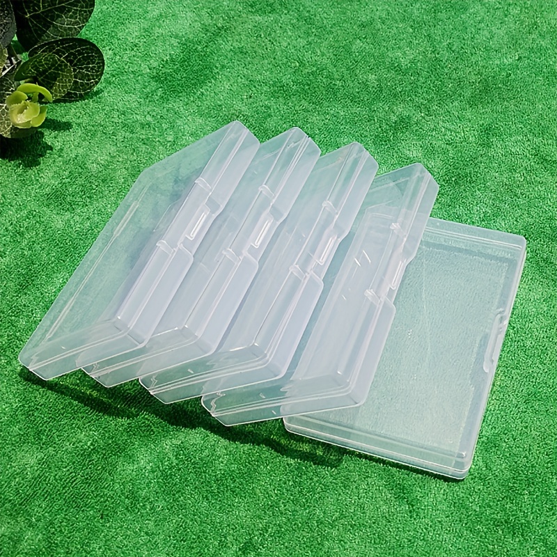 2pcs And 5pcs Card Storage Box, Celebrity Small Card, Id Card, Bank Card, Business Card, Earring, Accessory Box, Dust-proof Transparent Tool Box Cover