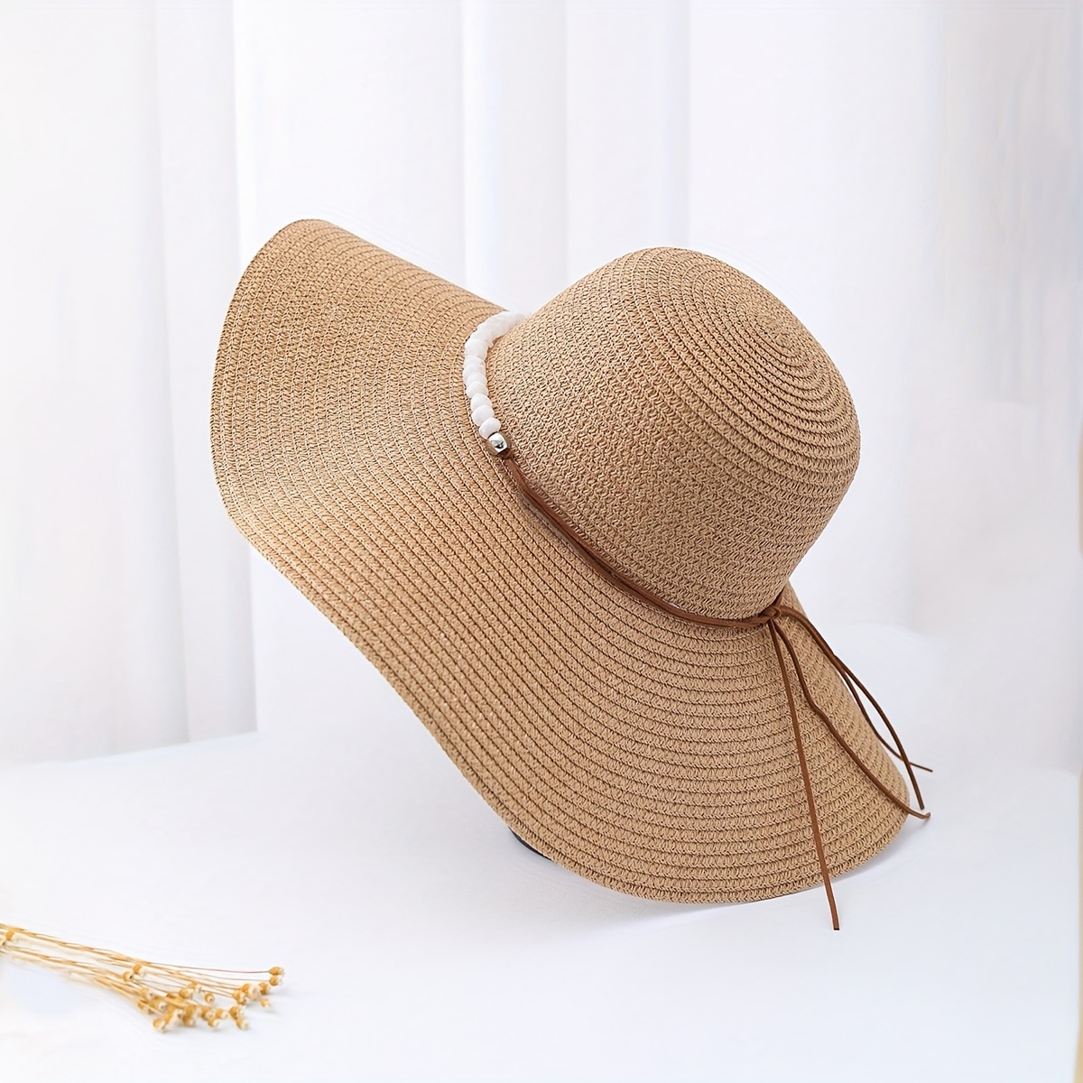 womens wide brim sun hat beach outdoor style - Temu United  display picture 3