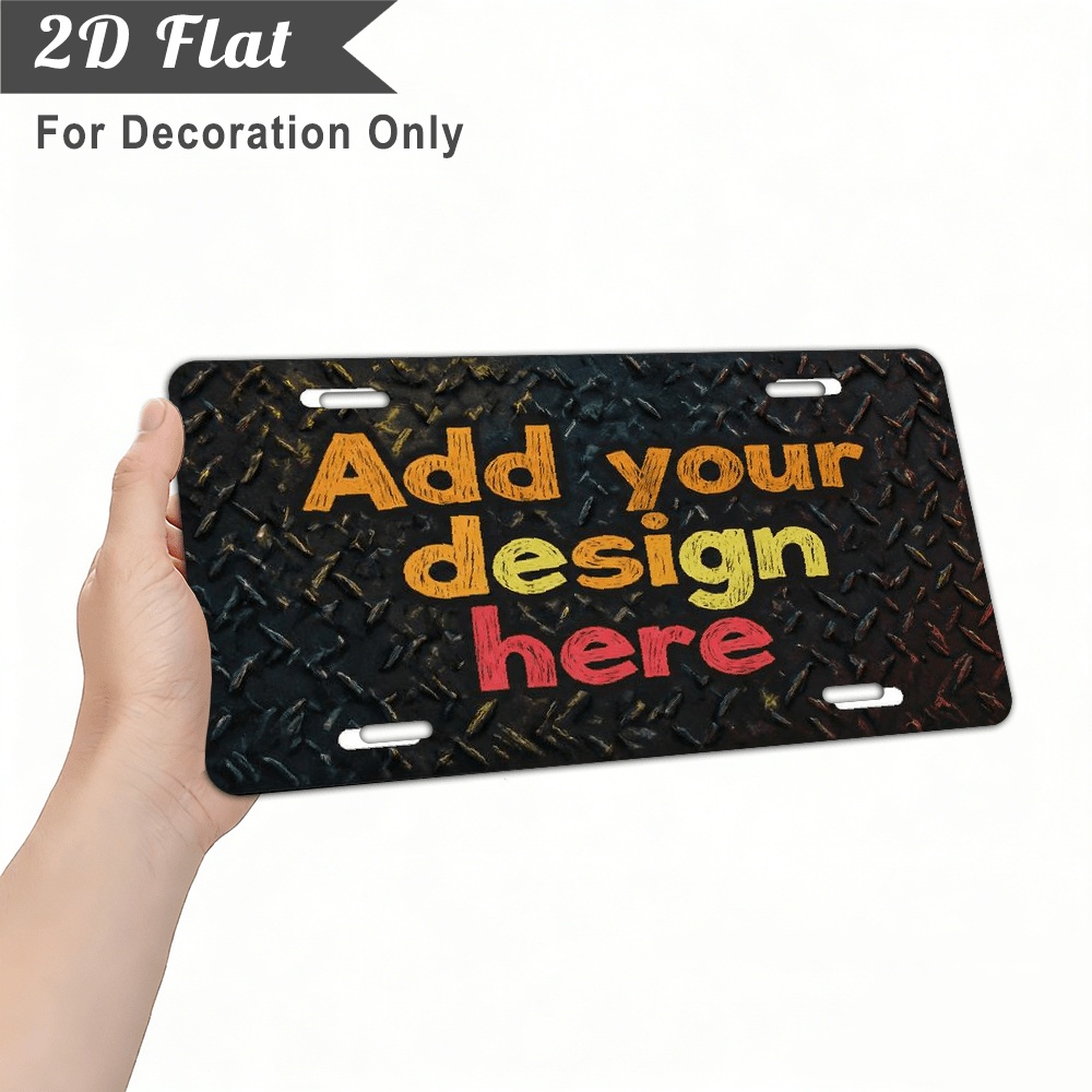 TEMU 2d Flat, 1pc For Decoration Only Sign, 2d Flat, Custom Personalized Photo - Aluminum Art, With Vivid , Durable Windproof Metal Frame, Suitable