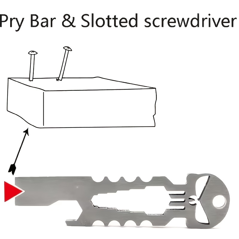 Titanium Alloy Skull-Shaped Multifunctional Keychain Tool