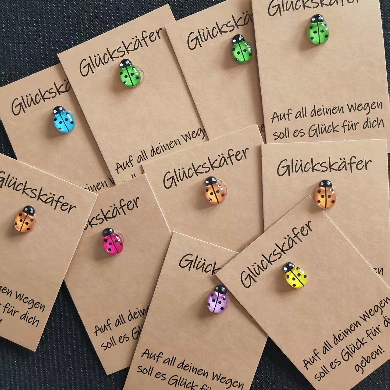 Image of Card, Random Color, 20 Sheets Of -spot Postcards With German Wishes, Aesthetic Gift For , , And Self- - Viral Tokens Of