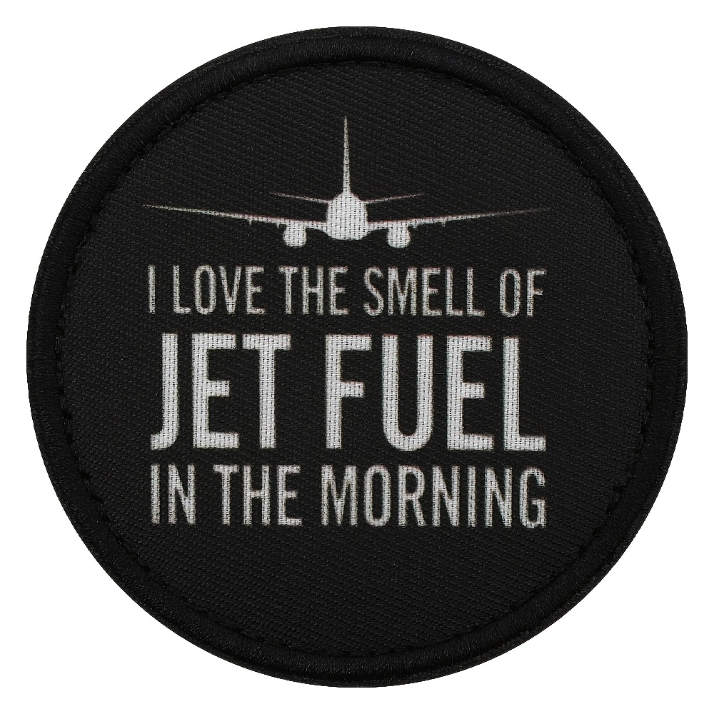 I Love The Smell Of In The Morning Hook Loop Patch - Funny Aviation Badge For Hat And Backpack