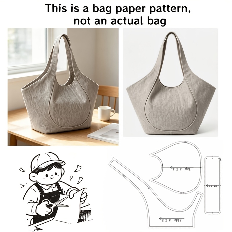 TEMU A Stylish And Minimalist . This Is A Pattern For Making, Not A Finished Bag. Suitable For Your Own Unique Charm Bag Using Your Fabric. A 1:1