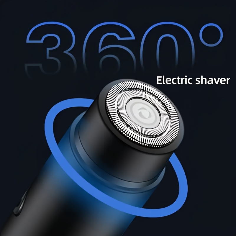 mens electric shaver cordless usb powered portable shaver   charge long lasting lithium battery compact   for face neck body hair ideal for   and grooming sleek black blue portable shaver rechargeable home grooming tool modern grooming device durable construction personal care device   travelers face hair removal stylish grooming tool         Product details 1