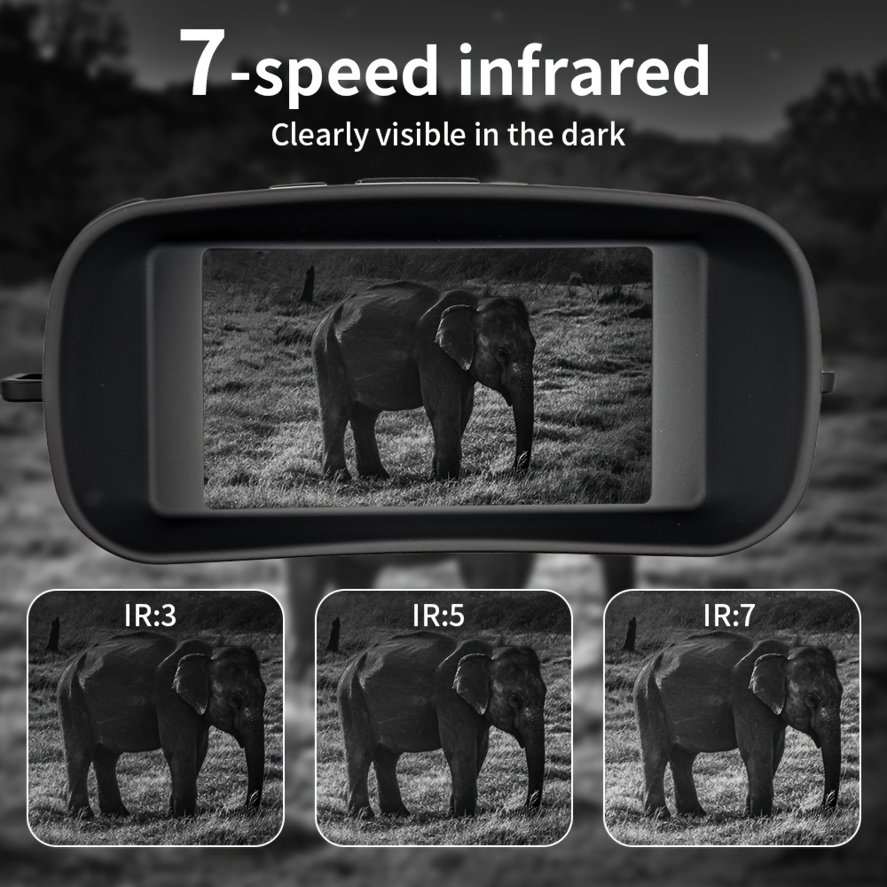 hd night vision device infrared night vision device night observation telescope with 2000mah battery photos videos 3 inch lcd large screen wide field of view suitable for outdoor observation sports exploration party recording perfect gift Product details 5