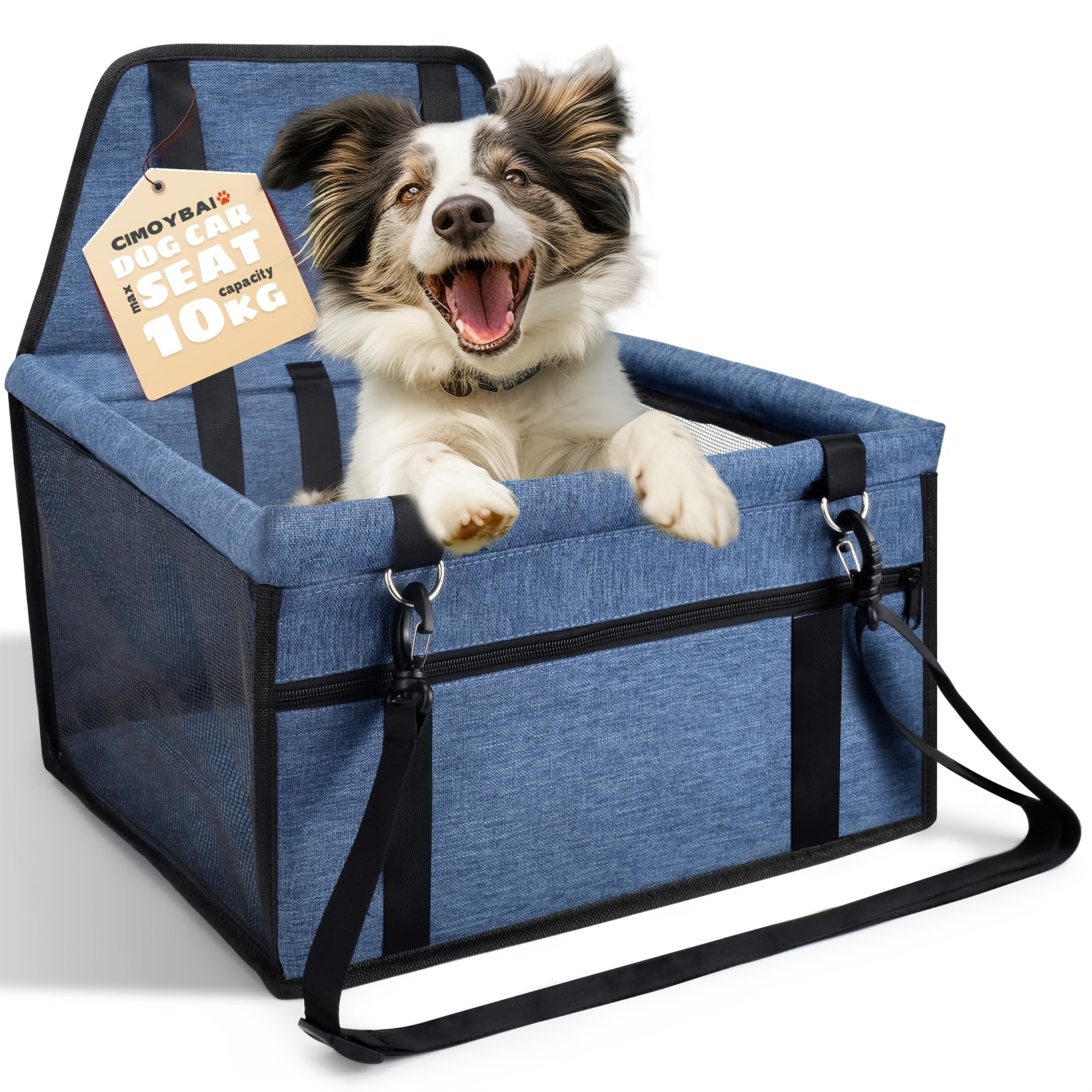 Dog Car Seat, Super Stable, Suitable For Small To Medium Dogs, Oxford Cloth Fabric, Breathable, Washable, Foldable