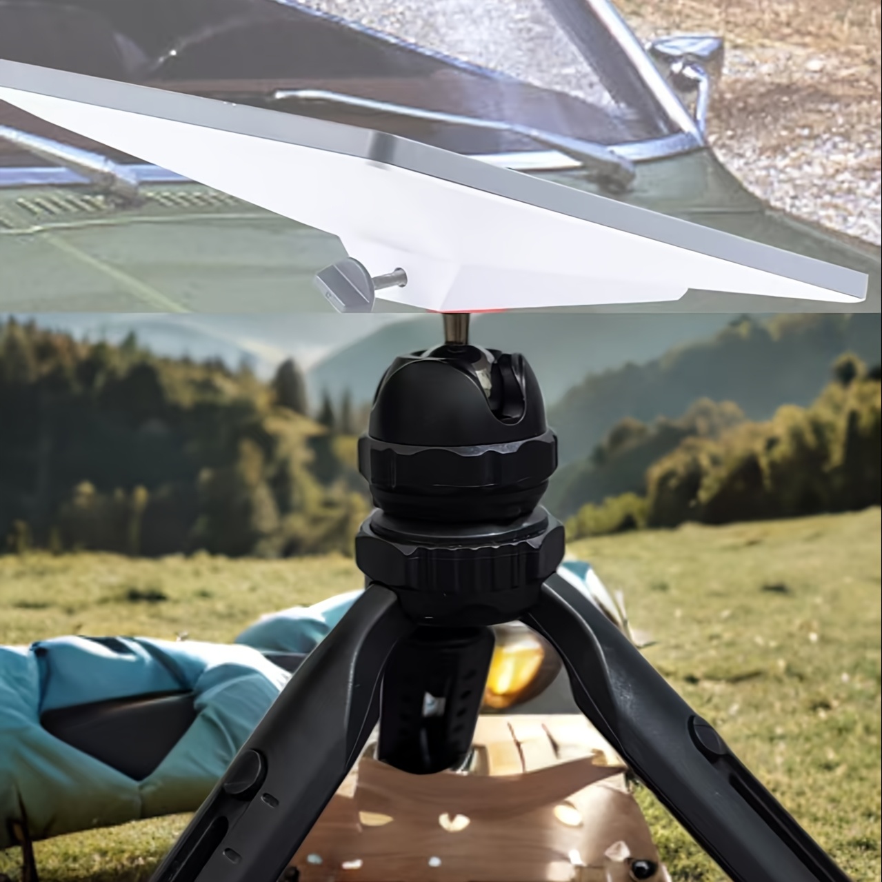 Tripode noir Starlink Mini, hauteur et inclinaison réglables, kit de montage de pôle de satellite Starlink V4 avec adaptateur de trépied, compact et portable, compatible avec l'antenne Starlink Mini