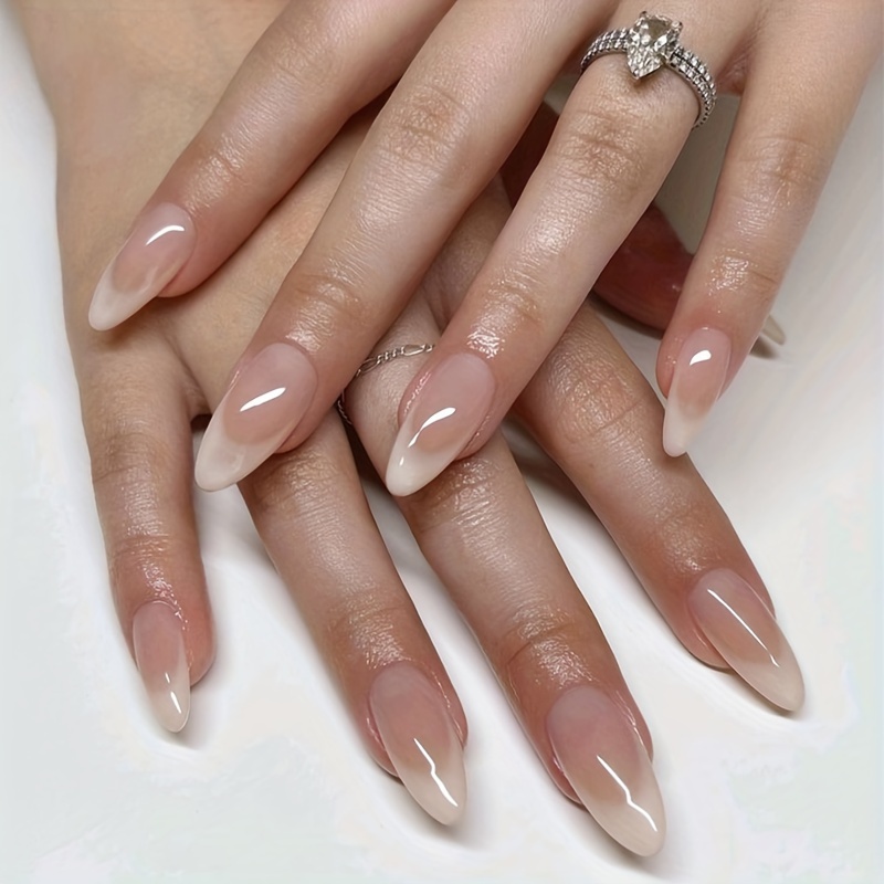 

24pcs French Tip White Press On Nails - Full Coverage Acrylic False Nails For Women And Girls - Perfect For Parties And Special Occasions