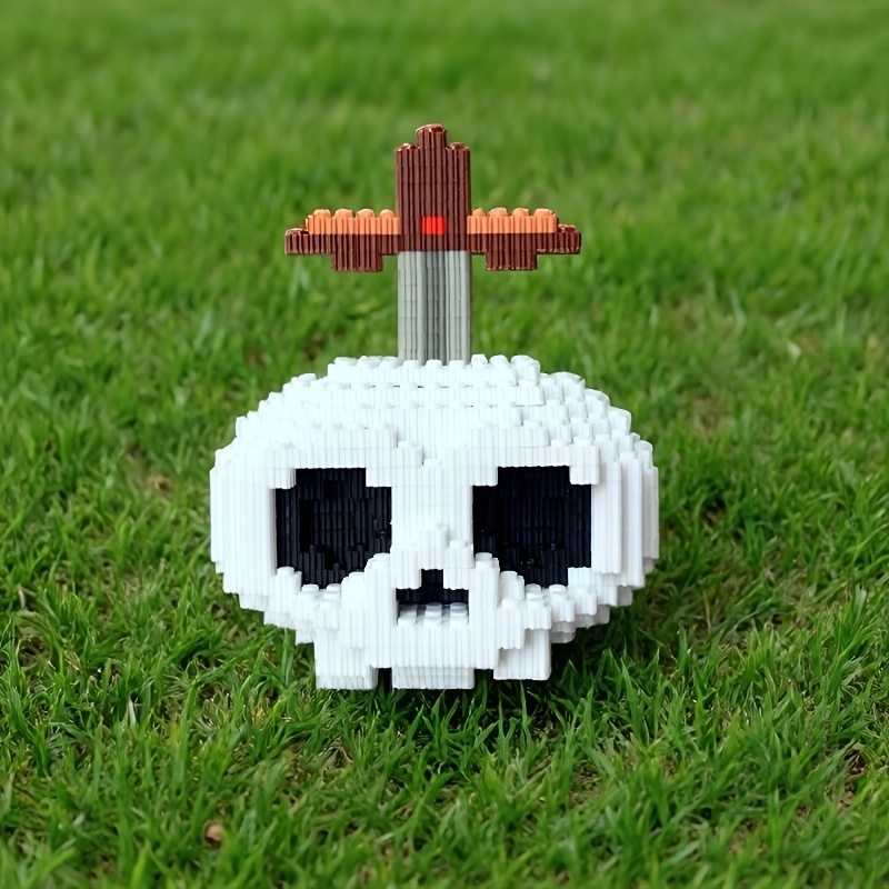 Skull Building Block Set - Educational 3D Puzzle