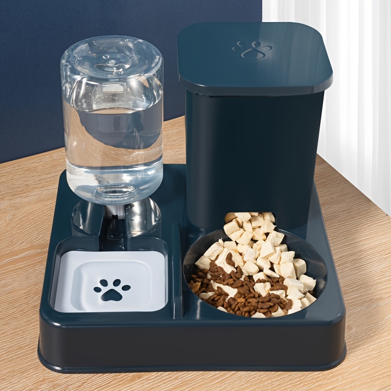 

2-in-1 Feeder And Water Dispenser - Non-electric, Battery-free Pet For Cats