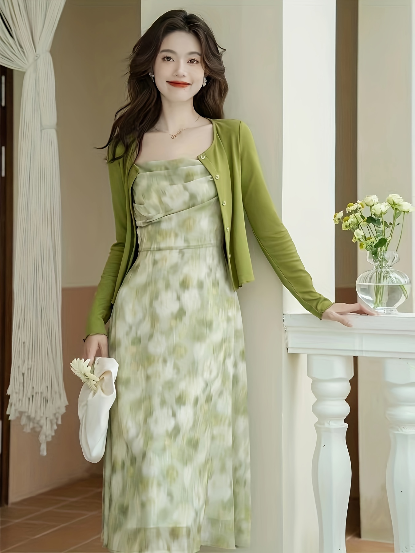 green emerald velvet dress Kimmie Floral Cami Mini Dress in Green – LEXI + LOU