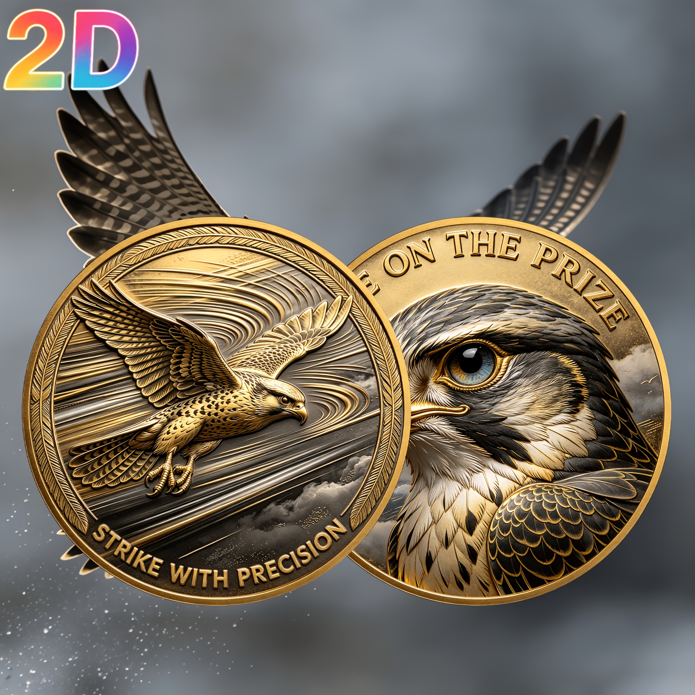 TEMU Replica Coin A 2d Double-sided Commemorative Coin, Featuring A Diving On The Obverse And A The Reverse. This Unique Coin With A Transparent Gift