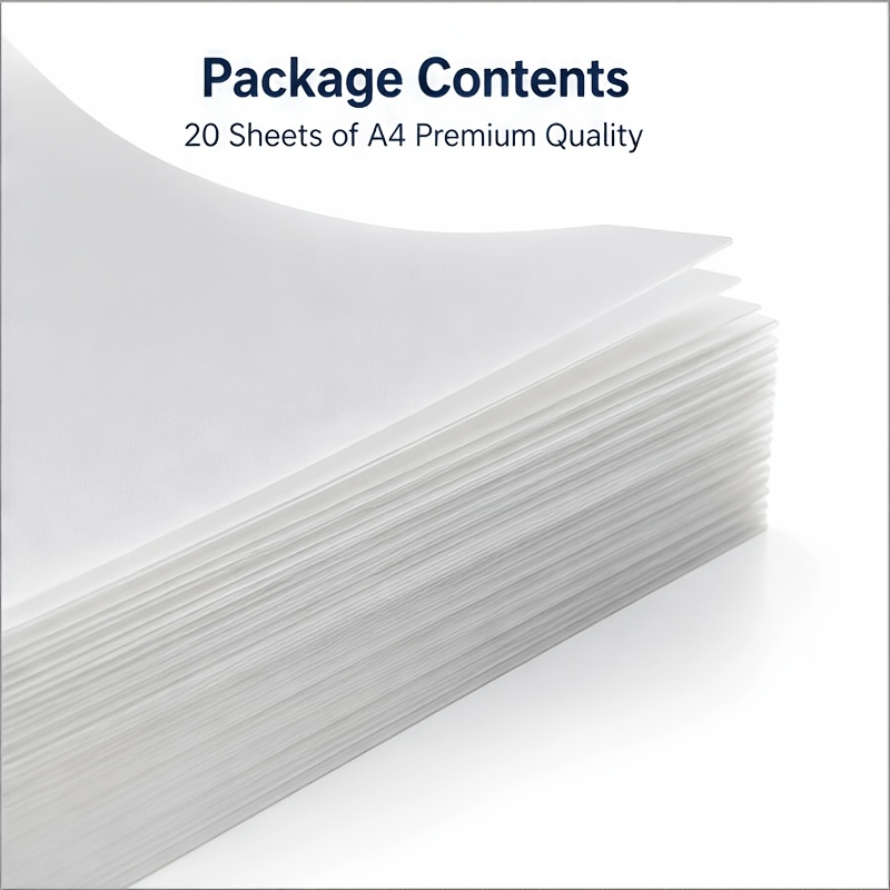 TEMU Bustine per laminazione A4, pellicola per laminazione fotografica da 20 fogli. Adatte per laminazione termica e di foto e documenti, sigillatura