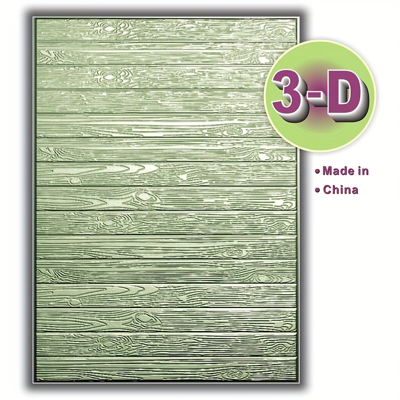 

1pc 3d Embossed Relief Folder, Wooden Board Pattern Plastic Embossing Folders For Card Making Scrapbooking And Other Paper Crafts