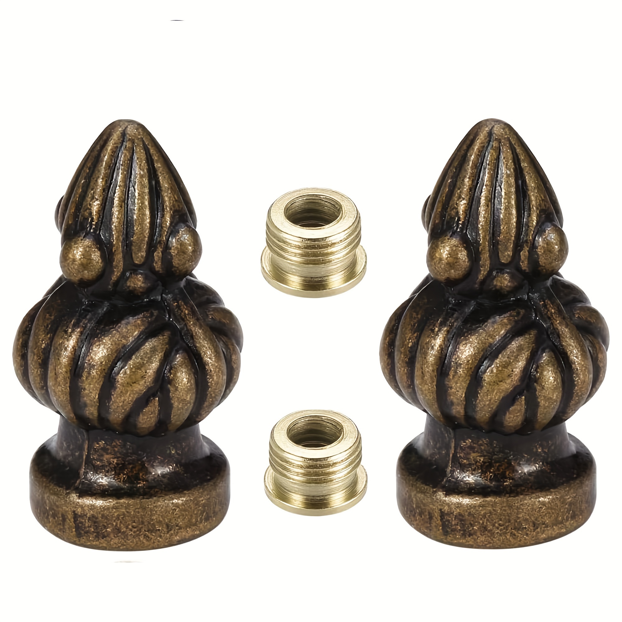 TEMU 2 Packs Lamp Knob Lamp Decoration For Lamp Shade, Antique Brass, 1-3/8 Inches (small Size)