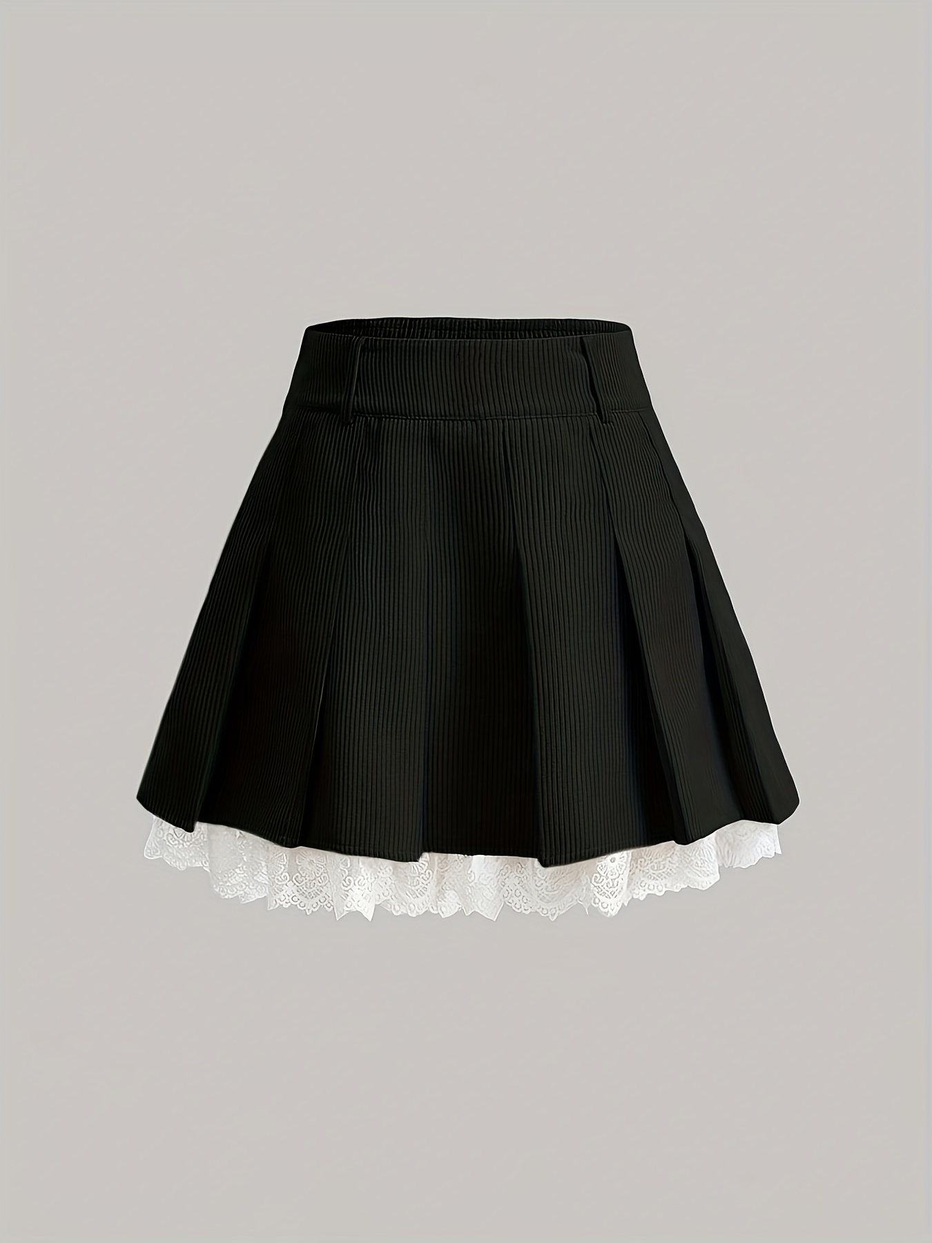 spicy pure desire pleated half skirt lace stitching half - Temu Canada
