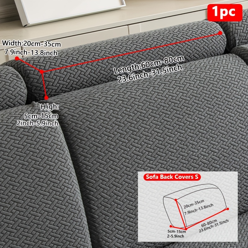 TEMU 1 Housse de canapé unie, durable et antidérapante, adaptée à toutes , housse de canapé adaptée aux animaux de compagnie, housse de canapé