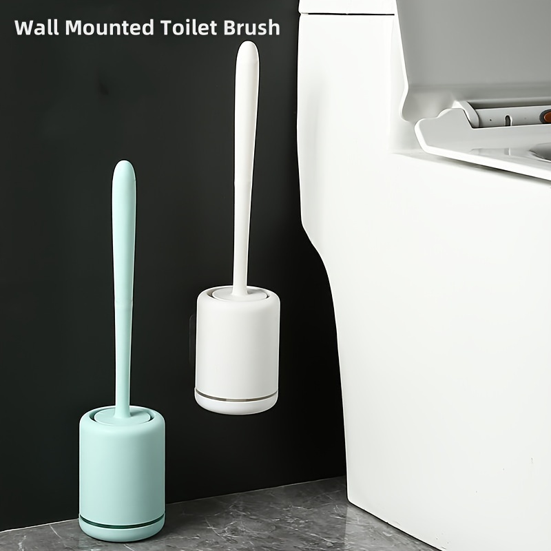 

Wall-mounted Toilet Brush Set - Durable, Reusable, No-dead-corner Design For Efficient Bathroom Cleaning