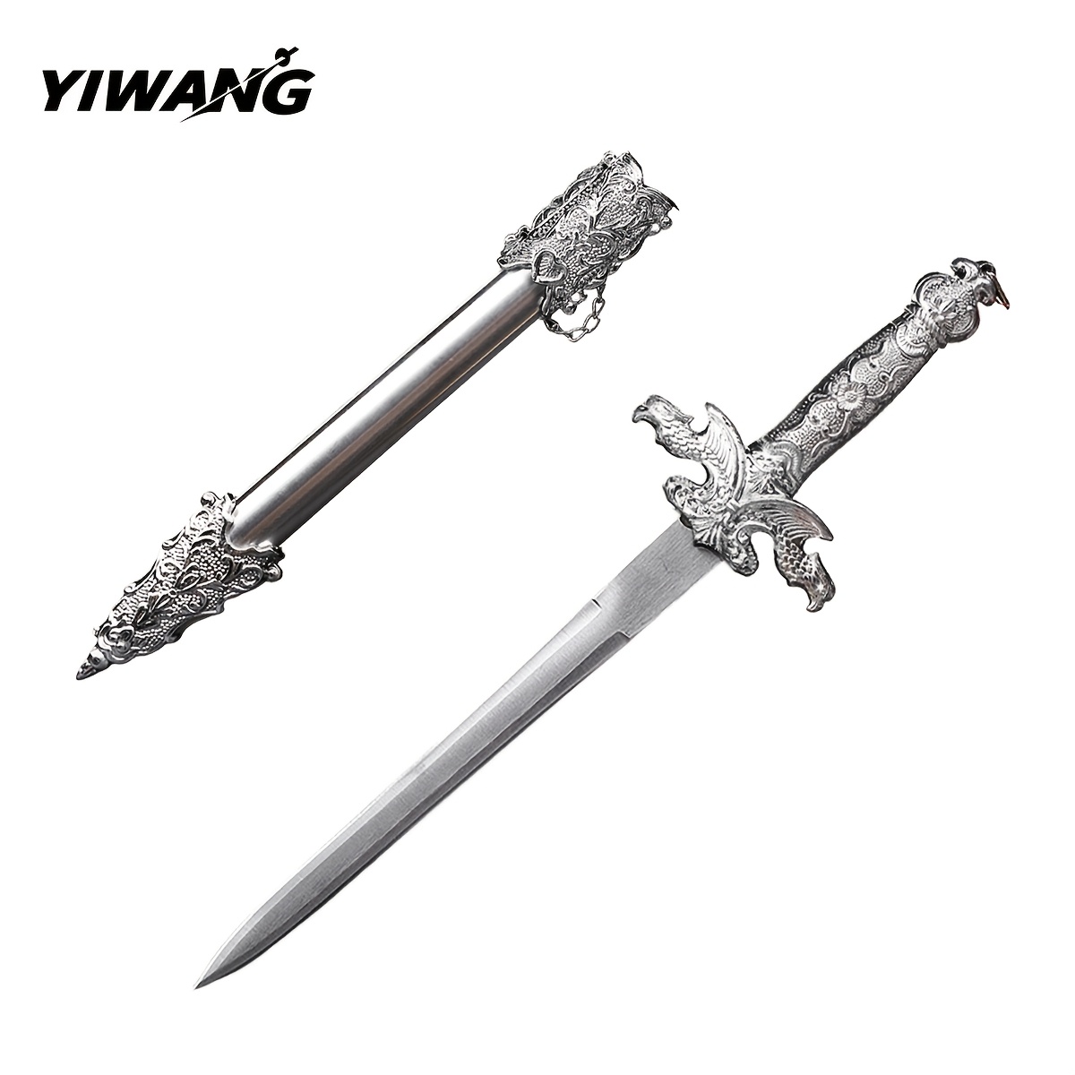 

Silver Medieval Miniature 'eagle Sword' - Portable Collectible With Elegant Hawk-", Not Sharp, The Best Christmas Gift