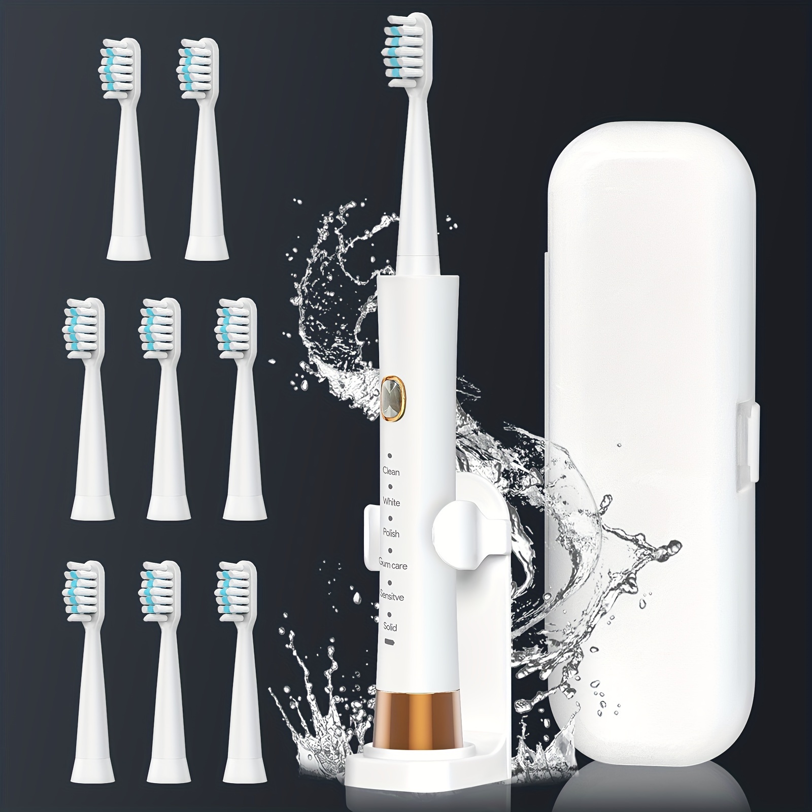 TEMU Adult Toothbrush 8 , Ipx8 , Long Battery And Charging, 6 Cleaning , Toothbrush Toothbrush Halloween Christmas