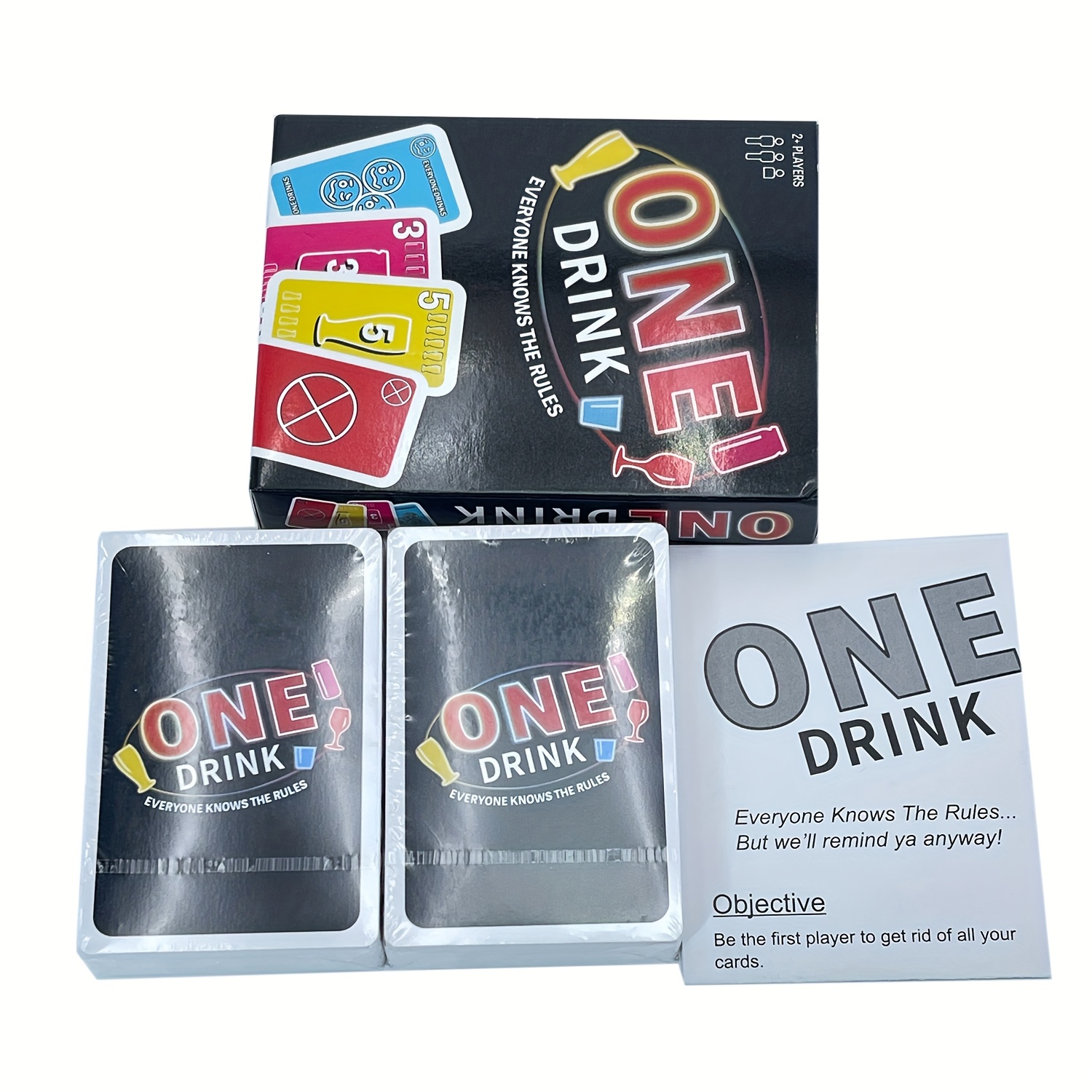One Drink: Ultiem Feest Drankkaartspel voor Volwassenen - Leuk Sociaal Interactief Bordspel met Kleurrijke Regels & Drankkaarten