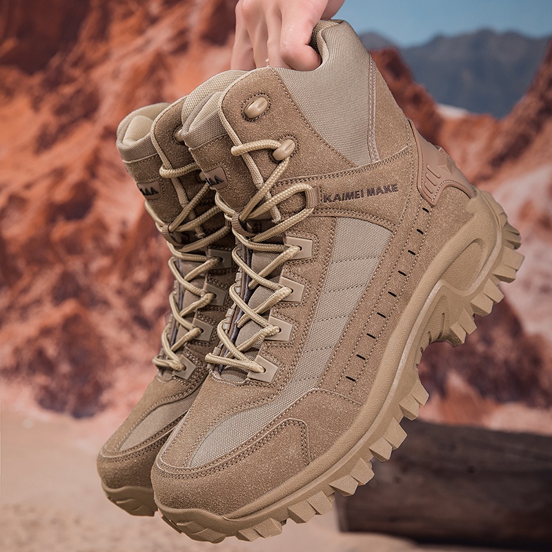 Mens Boots Military Boot Laces Tan *'S High Top Outdoor Lace Up