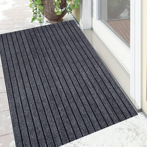 dog door mat for muddy paws non slip absorbent washable entryway mat with rubber backing quick dry low for indoor outdoor lover gift striped pattern mat durable doormat pet door mat