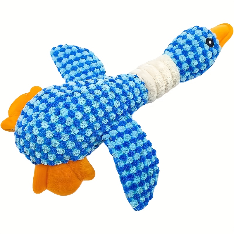 Soft Plush Duck-shaped Dog Toy, Suitable For Medium Breeds (random Polka Dot Pattern) - Promotes Oral Health And Interactive Play