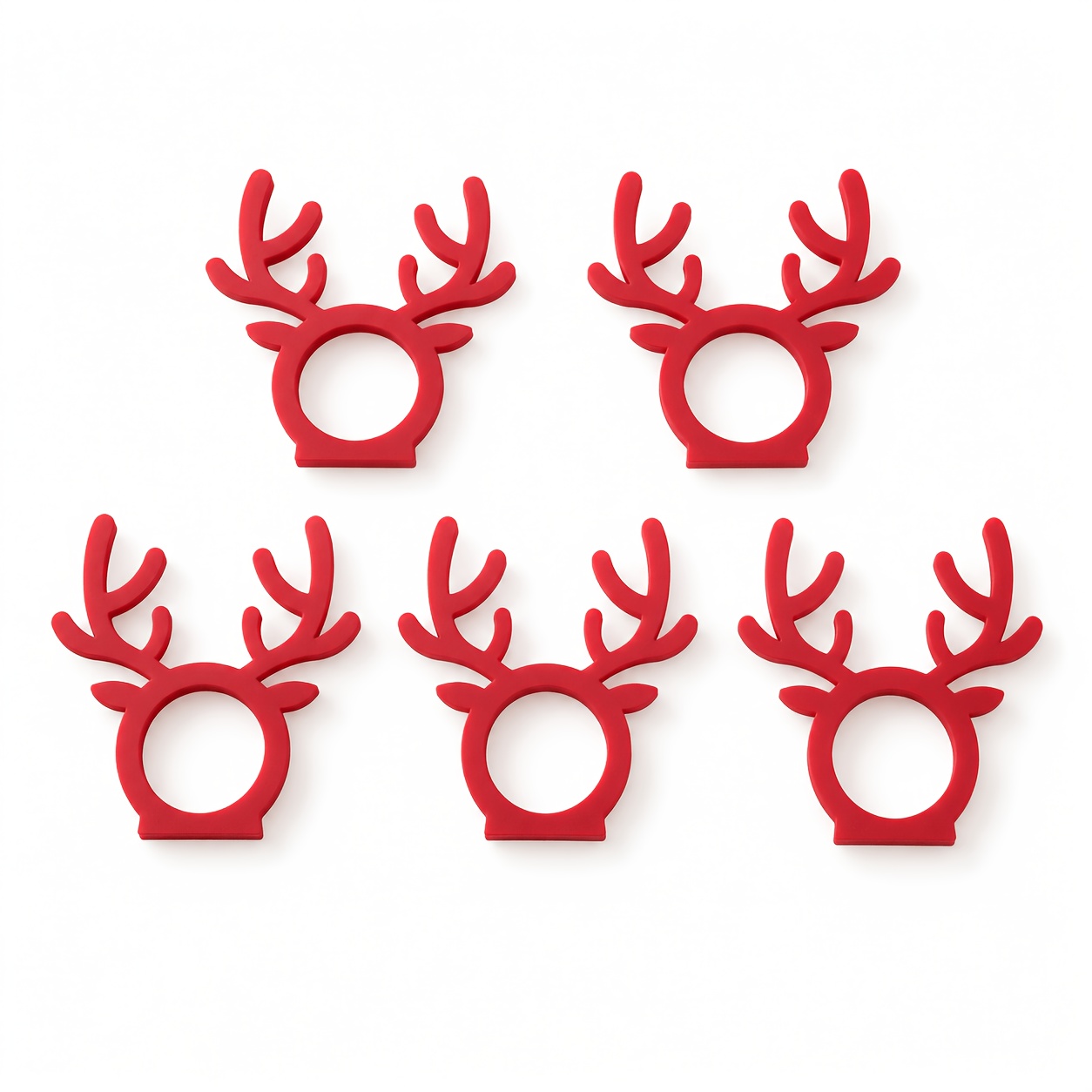 TEMU 5pcs Reindeer Napkin Holder, 3d Printed Christmas Theme Table Decoration, Cute Reindeer Shaped Tissue Organizer, Suitable For Napkins, Tissues,