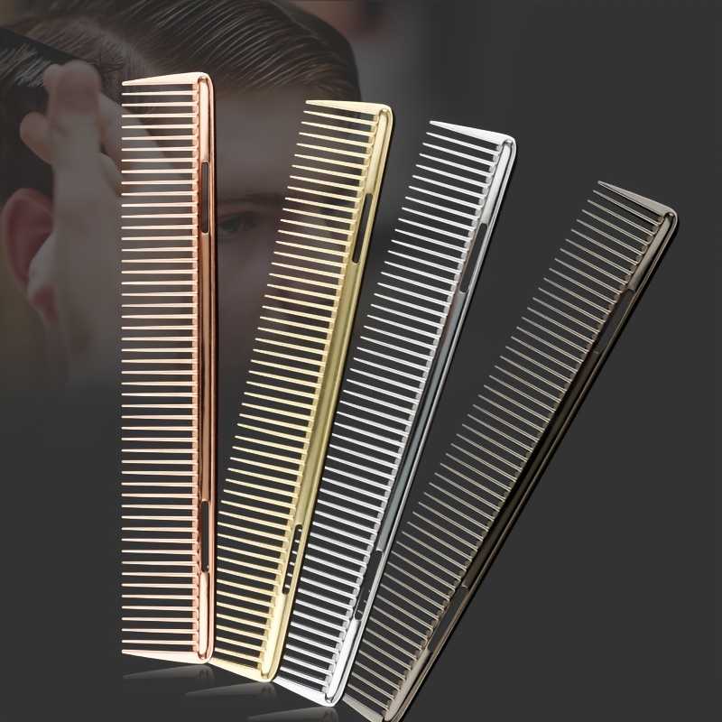 

Hairdressing Hairdressing Comb Hairstylist Special Cutting Comb Men's Gradient Styling Cutting Comb Teeth Comb Straight Aluminum Comb