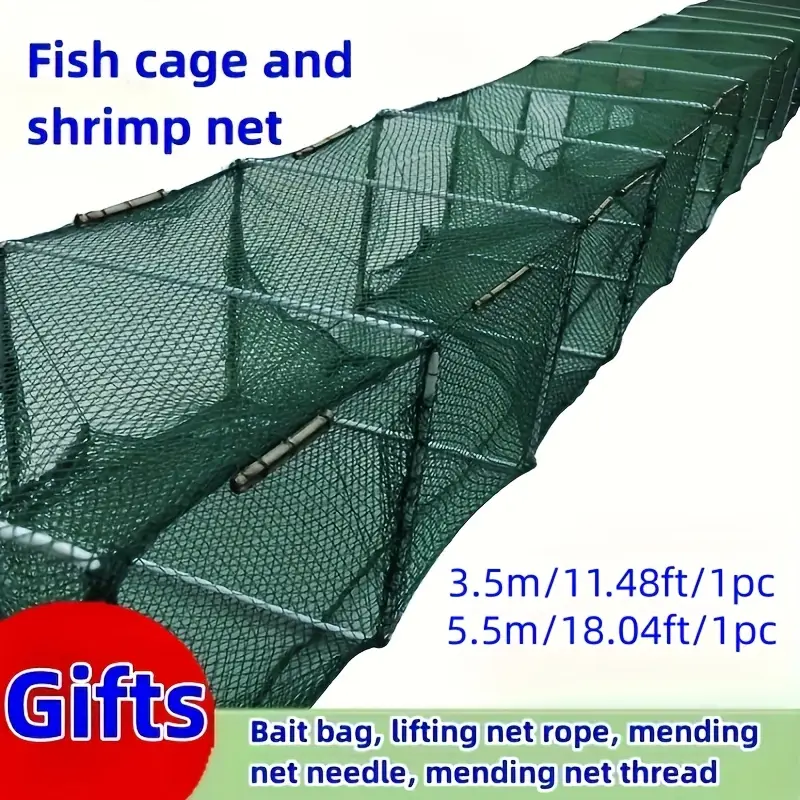 3.5m 5.5m enlarged frame fish trap * fishing cage * shrimp cage * folding * * net cage * sturdy and durable nylon suitable for * water areas, anti * * 1pc 3.5m 5.5m enlarged frame fish trap * fishing cage * shrimp cage * folding * * net cage * sturdy and durable nylon suitable for * water areas, anti * * 1pc