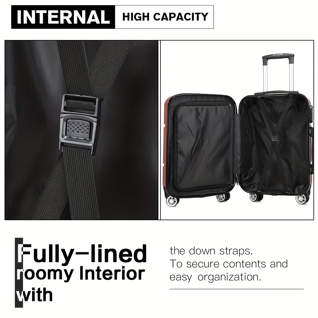 20-Inch Large Capacity Carry-On Luggage with Spinner Wheels