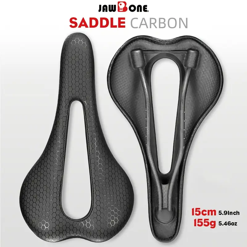 RYET Full Carbon Fiber Bike Saddle – Ultralight Racing MTB Road Seat – 115g – 7x9mm Rails