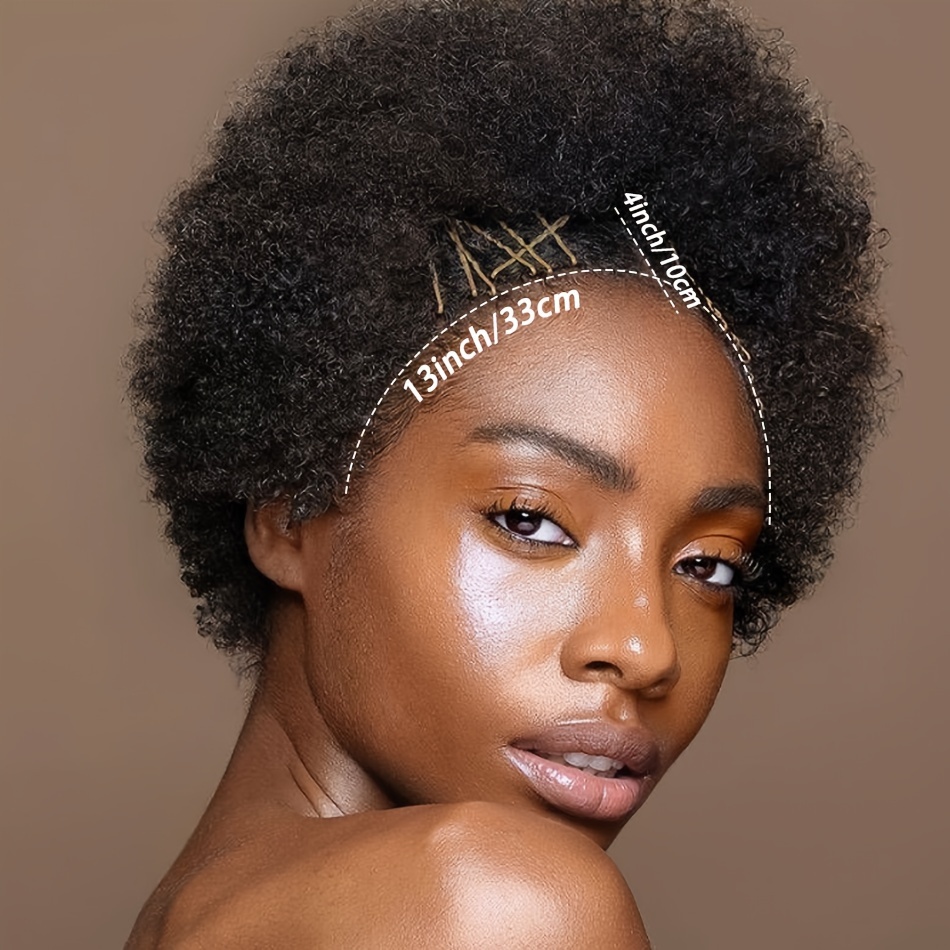 200% density afro lace front wig human hair 13x4 - Temu