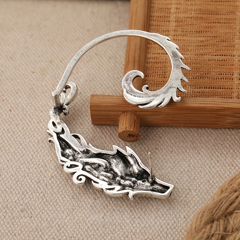 Women's Vintage Wolf Shaped Full Ear Earrings, Party Jewellery