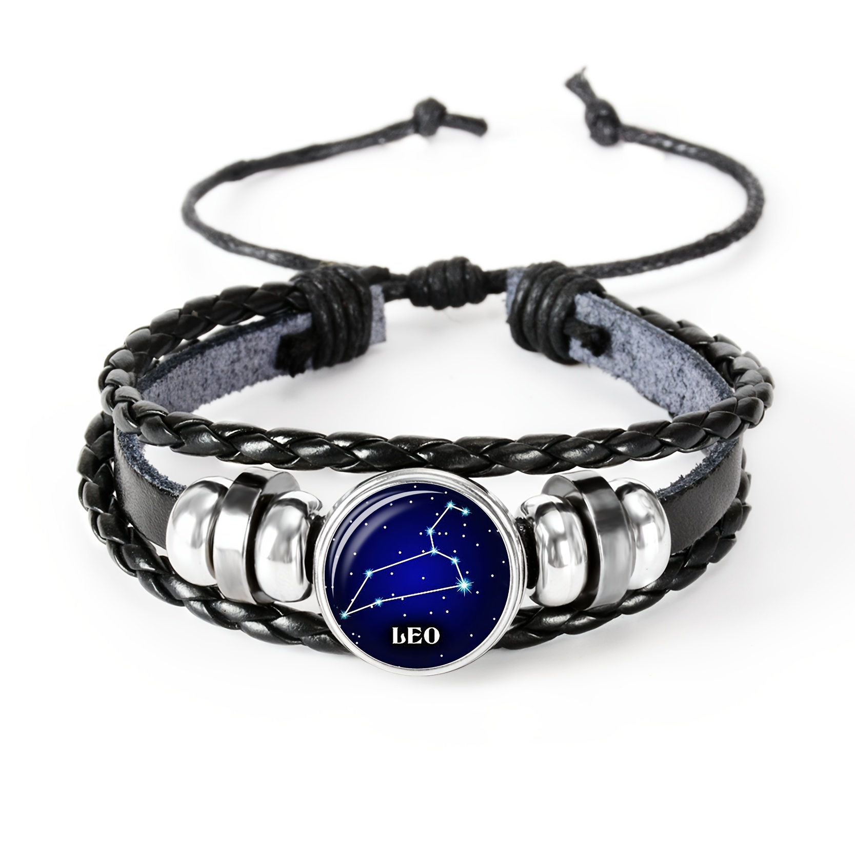 Deep Blue Starry Sky Leo Constellation Wristband, Party Accessory