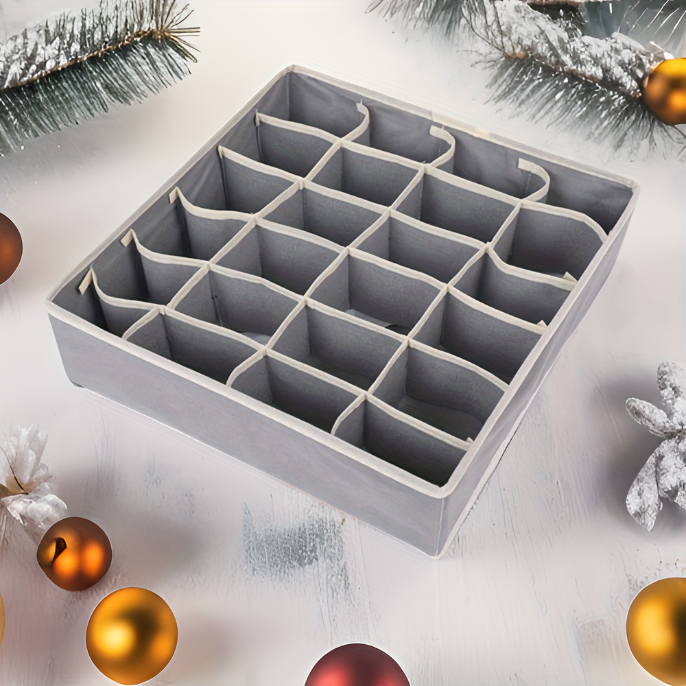 

1pc Foldable Socks & Underwear Storage Box With Partitions, Multi- Drawer Organizer, Easy , Accessory, Christmas Decor