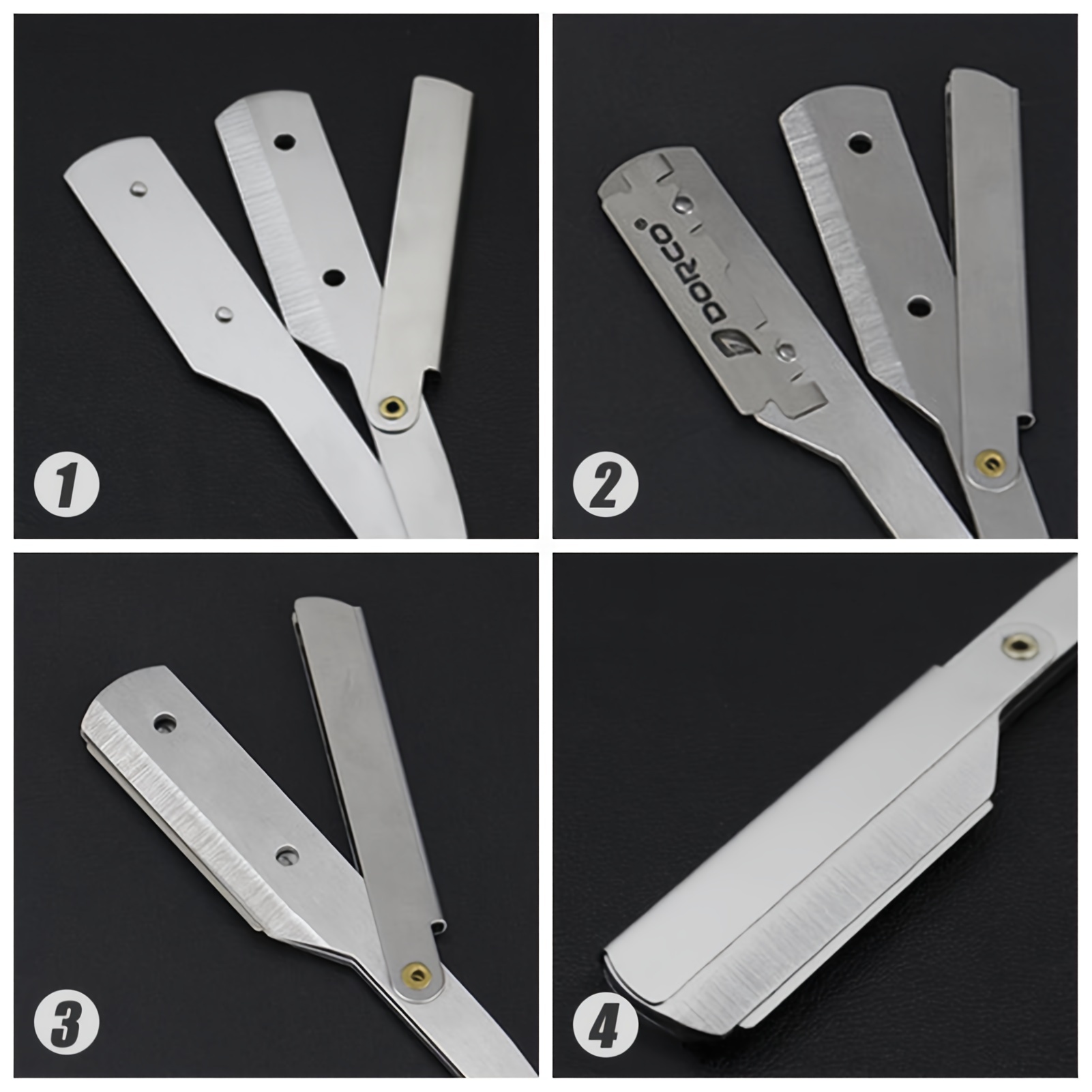   professional manual shaver foldable sharp barber razor folding shaving beard cutter hair removal face underarm body Product details 1