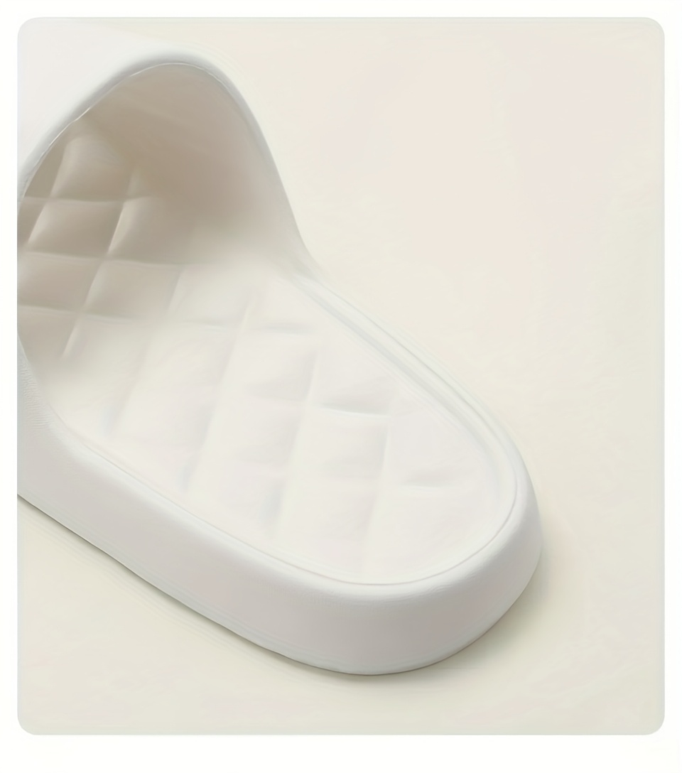 Four Seasons EVA Slip-On Slippers, Simple Positioning Print, Versatile Slip-On, Casual Soft Sole, Non-Slip Bathroom Slides, Unisex Household Slippers for All Seasons