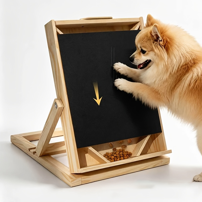 Image of Dog Nail Scratch Boar, With Treat Dra, Dog Scratch Pad For Nails, Durable Wooden Nail Filing Board With Treat Drawer