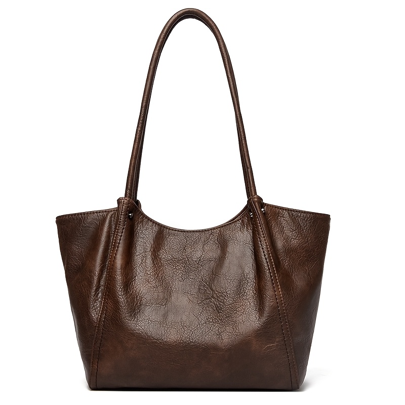 TEMU [women's Crossbody Bag] Pu Retro Women's Crossbody Bag, Large Capacity Women's Tote Bag, Lightweight Commuter Women's Shoulder Bag, Ideal For