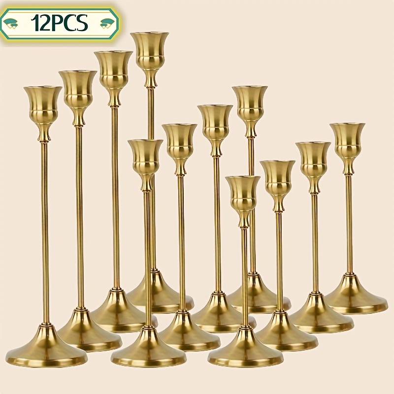 

12 Elegant And Romantic European Candle Dinner Wedding Decorations, Candle Holder In Of The Table, Candle Holder Metal Candle Holder, Room Decoration, Home Decoration