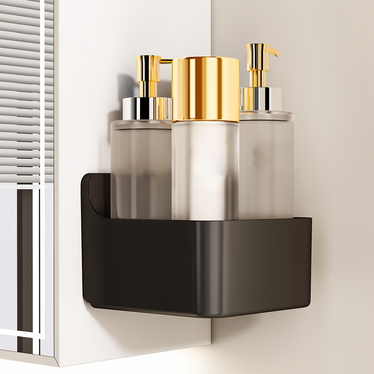 TEMU Self-adhesive Wall Storage Bins,no Drill Hanging Organizer Baskets For Kitchen Sink,bathroom,cabinet Doors,pantry & Small Spaces,versatile